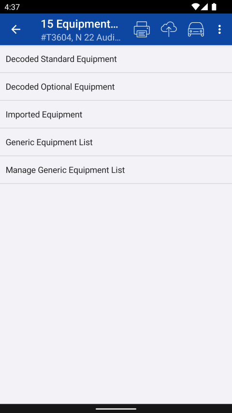 Decode Used Car Dealer Vehicle Equipment
