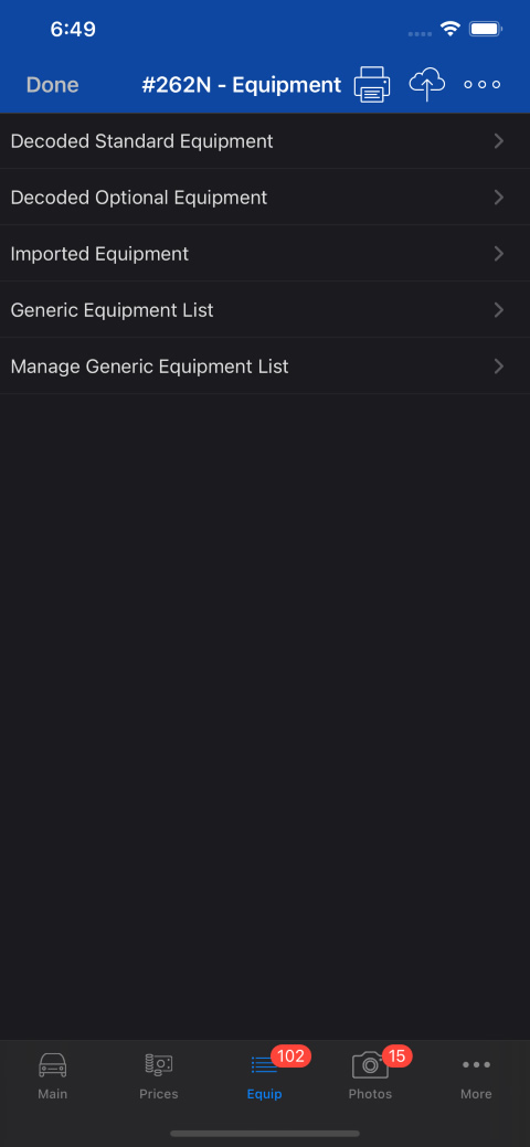 Decoded Usec Car Equipment List
