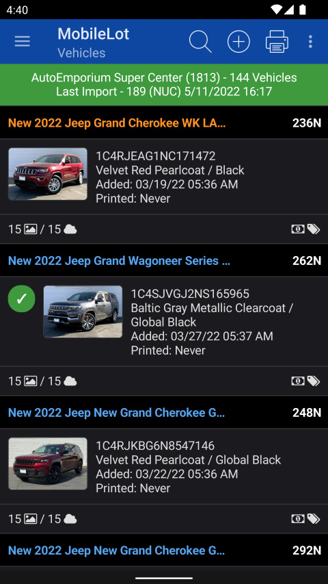 Vehicle List | DigitalLot