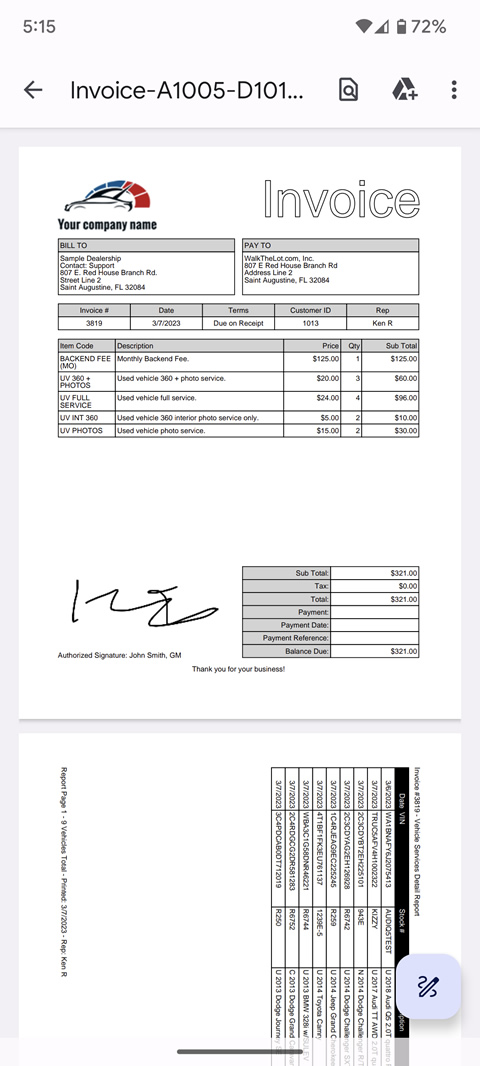 Best in automotive industry lot service company invoicing | Snap Lot Alternative